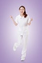 Cheerful Asian nurse