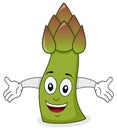 Cheerful Asparagus Cartoon Character Royalty Free Stock Photo