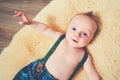 Cheerful baby at home Royalty Free Stock Photo