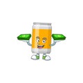 A cheerful beer can cartoon mascot design having some money on hands