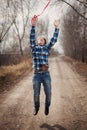 The cheerful boy with a balloon Royalty Free Stock Photo