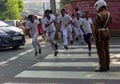 Cheerful boys, schoolboys team