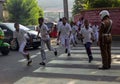 Cheerful boys, schoolboys team