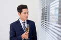 Cheerful businessman giving toast with champagne Royalty Free Stock Photo