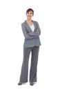 Cheerful businesswoman with arms crossed smiling at camera Royalty Free Stock Photo