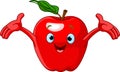 Cheerful Cartoon Apple character