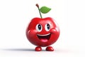 Cheerful Cartoon Apple Character on Transparent Background. AI Royalty Free Stock Photo