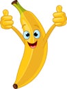 Cheerful Cartoon banana character