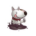 Cheerful cartoon Bullterrier