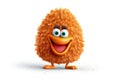 Cheerful Cartoon Character: Happy Chirpy Chicken Nugget on Transparent Background. AI