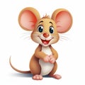 Cheerful Cartoon Mouse Vector Illustration With Childlike Innocence