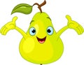 Cheerful Cartoon Pear character