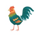 Cheerful cartoon rooster