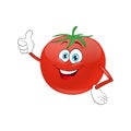 Cheerful cartoon tomato