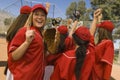 Cheerful Caucasian Baseball Player