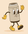 Beverage sticker, tin can cartoon emoji character