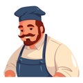 Cheerful chef smiling