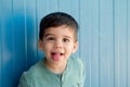 Cheerful child with two years on the street