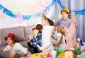 Children having fun during friend birthday party