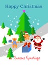 Cheerful at Christmas time with snow,wallpaper,card,greeting