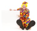 Cheerful Clown Has Message Royalty Free Stock Photo