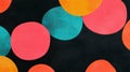 Cheerful colorful overlay texture with vibrant ovals on black background for creative design Royalty Free Stock Photo