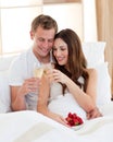 Cheerful couple drinking champagne Royalty Free Stock Photo