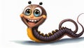 cheerful cute worm