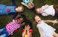 Cheerful diverse group of little children Royalty Free Stock Photo