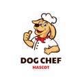 Cheerful Dog Chef Mascot Logo Royalty Free Stock Photo