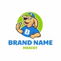 Cheerful Dog Mascot Logo Vector Royalty Free Stock Photo