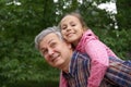 Cheerful father and daughter