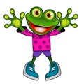 Cheerful Frog in Keds Royalty Free Stock Photo