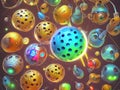 Cheerful Funny Balls, Generative AI Illustration