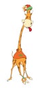 Cheerful giraffe cartoon