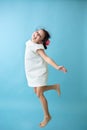 Cheerful Girl Jumping Royalty Free Stock Photo