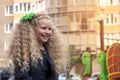 girl , playground, joy teenager Royalty Free Stock Photo