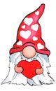 Cheerful gnome illustration