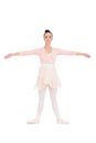 Cheerful gorgeous ballerina posing for camera Royalty Free Stock Photo