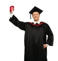 Cheerful graduated man Royalty Free Stock Photo