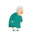 Cheerful grandmother. Vector children\'s cartoon illustration