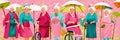 Cheerful grannies gathered together having fun Royalty Free Stock Photo