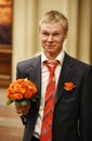 Cheerful groom