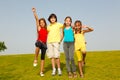 Cheerful group of children