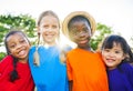 Cheerful Group of Children with Friendship