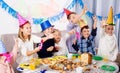 Children having fun during friend birthday party