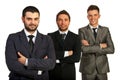 Cheerful group of three business men Royalty Free Stock Photo