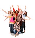 Cheerful group of young people. Royalty Free Stock Photo
