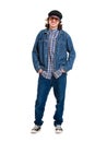 Cheerful guy in jeans Royalty Free Stock Photo