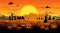 Cheerful Halloween in a Whimsical Pumpkin Patch